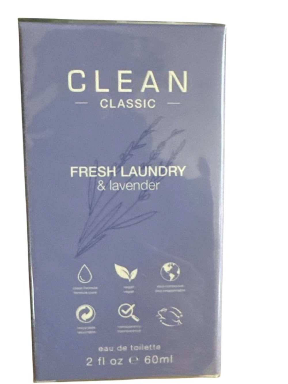 CLEAN Classic Fresh Laundry & Lavender Eau de Toilette - Lavender Packaging